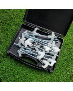 Luminous Galvanised Screw in Pegs with Carry Case 15pc