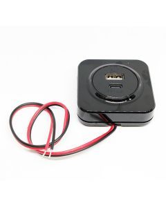 Dreamlighting USB and C Type Fast Wall Mounted Charger, Black Shell