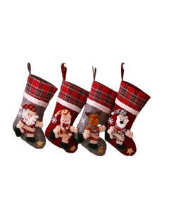 Boho Cotton Christmas Stockings Set of 4