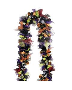 Halloween Wreath Decor with Ribbons & Figures