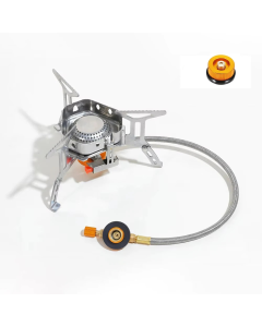 3000W Camping Gas Stove Set Silver