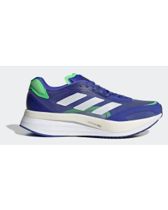 Adidas Mens Adizero Boston 10 Running Shoes - Blue/White/Green (Athletic Sneakers)