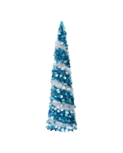 Blue White Glitter Christmas Tree