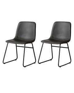 Levede 2x Dining Chairs Kitchen Table Chair Lounge Room Retro Padded Seat PU
