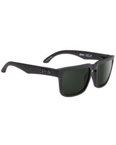 Spy Helm Soft Matte Black - Happy Green Grey Polarised Sunglasses