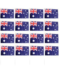 12x Aussie Hand Flag Bulk (29x44cm) – Australia Day Flag for Celebrations & Sports