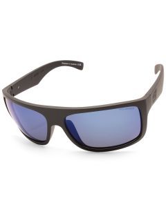 Dirty Dog Anvil Satin Black/Grey-Blue Mirror Polarised Unisex Sunglasses