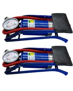 2x HIGH PRESSURE FOOT PUMP Ball Bicycle Motorbike Car Tire Inflator Tyre Air