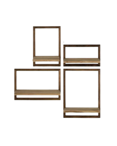 Wooden Wall Shelf Set Display Boxes
