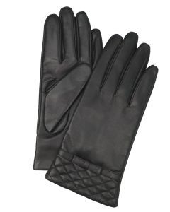 Dents Kitty Womens Sheepskin Leather Classic Gloves - Black