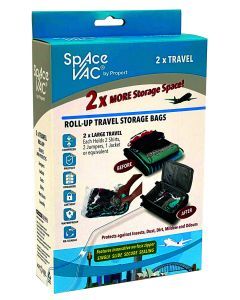 Space Vac Travel 2Pk Vacuum Storage Space Saver Travel Reusable Compressed