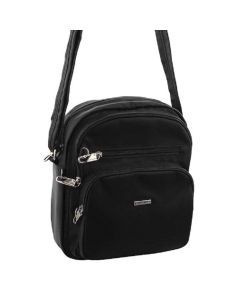 Pierre Cardin RFID Anti-Theft Nylon Crossbody Shoulder Bag - Black (Slash Proof Travel)