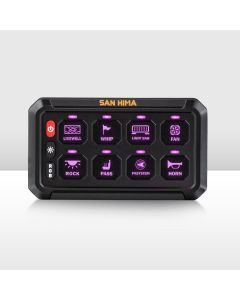 San Hima 8 Gang Bluetooth Switch Panel 12V/24V ON-OFF LED Control For Boat Car