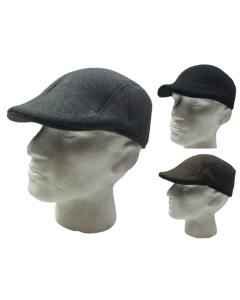 Mens Driving Cabbie Flat Cap Ivy Hat - Plain (Gatsby 20s Sboy Sun Flat)