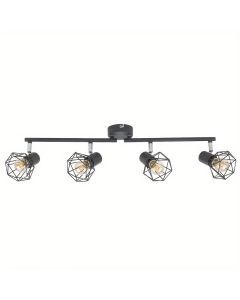 Industrial 4-Light Semi-Flush Ceiling Light