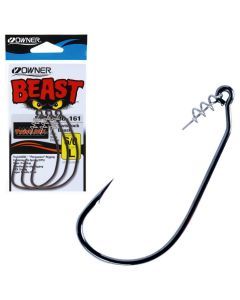 1 Packet of Owner Beast 5130 Unweighted Hooks with Twistlock Centering Pins