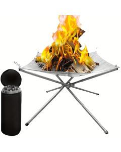 Outdoor Folding Stainless Steel Fire Pit Rack