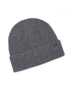 Dents Pure Merino Wool Rib Knit Beanie Hat - Shale