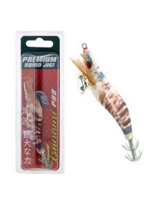 3.5 Inch Tsunami Pro Squid Jig Lure with Holographic Red Eyes - Fish Skin Pink
