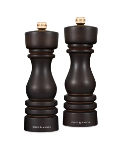 Cole & Mason London Salt & Pepper Shakers Mills Chocolate Wood Gift Set - 18cm