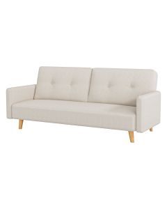 Levede Convertible Sofa Bed Cotton Linen  Lounge Adjustable 3 Seater Sleeper