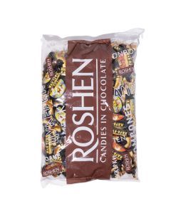 ROSHEN 1kg Kara-Kum Chocolate Pralines (Almonds & Hazelnut Filling) Tsukerki - Made in Ukraine