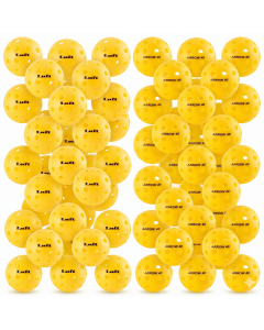 50x LUFT "Arrow 40" Outdoor Pickleball Balls Bulk - Yellow (USA Pickleball Approved)
