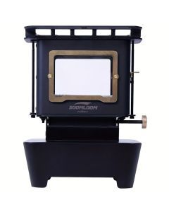 Retro Stainless Steel Camping Stove with Window