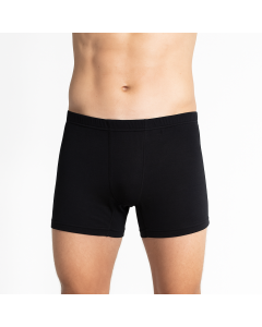 Merino Skins Mens 100% Merino Wool Thermal Boxer Trunks - Black (Short Underwear)