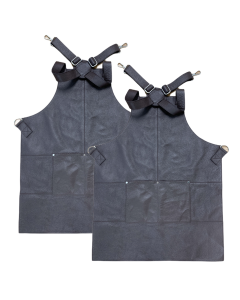 2x Buffalo Leather Apron - Brown (Cooking/Chef/Hairdresser)