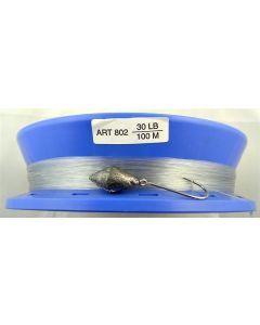 8 Inch Hand Caster Pre Rigged with 100m of 30lb Mono Fishing Line