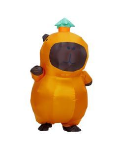 Orange Bear Costume with Green Hat