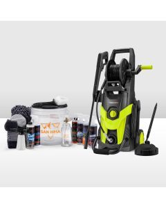 2700W Peak High Pressure Washer Cleaner Green 4200PSI + 18PCS Car Cleaning Kit