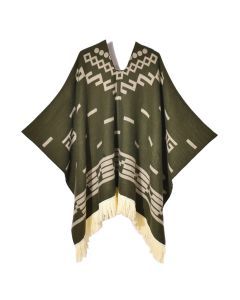 Men's Vintage Warm Tassel Poncho Shawl