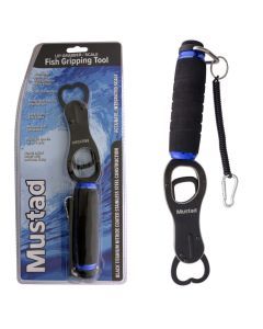 Mustad 12 Inch Stainless Steel Fish Gripping Tool with Integrated Scale