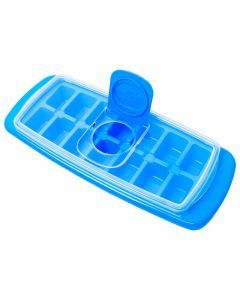 On The Road RV Ice Cube Tray With Cover Blue