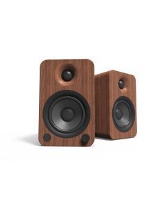 Kanto YU4 140W Powered Bookshelf Speakers (Bluetooth) - Walnut, Pair