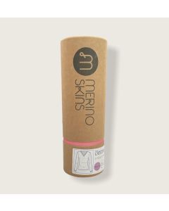 Merino Skins Verona Womens V-Neck Long Sleeve Thermal Top  - Hyacinth Pink