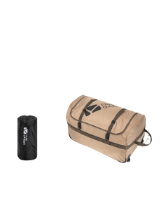 Camping Trolley Storage Bag 80L Duffel with Wheels Brown