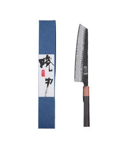 8.2-Inch Damascus Steel Cleaver Hand-Forged Knife Black