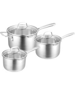 3-Piece Pyrolux Radius 85 Stainless Steel Saucepan Set