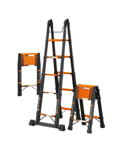 Telescoping Ladder Heavy-Duty with Shelf