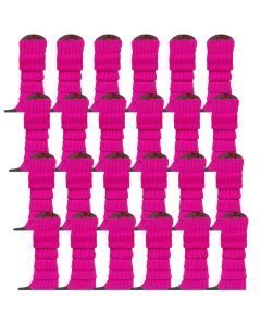 24x Purple Ribbed Leg Warmers Bulk Pack - Womens Dance Costume/80s Party