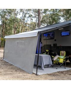 Aussie Traveller Sunblocker Long Side Wall - Grey - 4.88m (17')