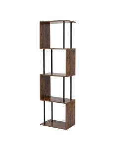 Levede Bookshelf 5 Tier Display Shelf Bookcase Storage Rack S-Shaped Anti-Tip
