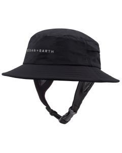 Ocean & Earth Bingin Adult Soft Peak Full Brim Unisex Surf Hat Black Size XS-XL