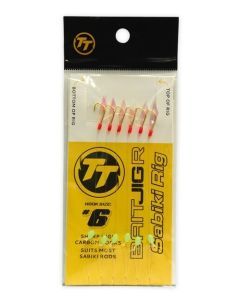 TT Fishing Bait Jig R 6 Hook Sabiki Rig Flasher Jig