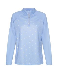 Sporte Leisure Cherish Ladies Long Sleeve Golf Polo Top - Wedgewood Blue
