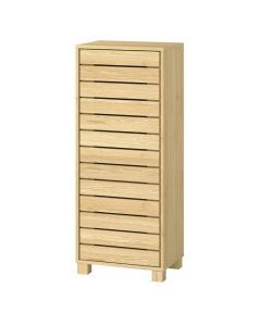 Levede Bathroom Storage Cabinet Handleless Wood Floor Shelf Unit Cupboard Oak