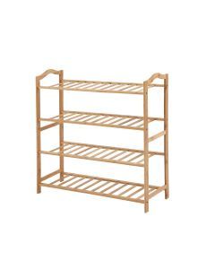 Bamboo Shoe Rack Storage Wooden Organizer Shelf Stand 4 Tiers Layers 80cm